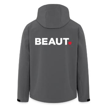 Beaut - Recycelte Männer Softshell-Jacke von Stanley/Stella - Anthrazit - Hinten - AI Model Male 185 light (185cm)
