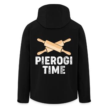 Poland Polish Pierogi - Men’s Recycled Softshell Jacket by Stanley/Stella - black - Back - AI Model Male 185 light (185cm)