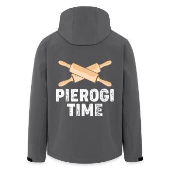 Pologne Polonais Pierogi - Veste softshell homme en polyester recyclé Stanley/Stella - charbon - Dos - AI Model Male 185 light (185cm)