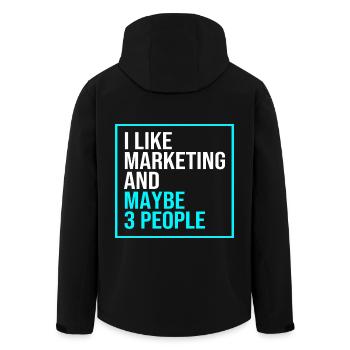 Marketing Manager - Men’s Recycled Softshell Jacket by Stanley/Stella - black - Back - AI Model Male 185 light (185cm)