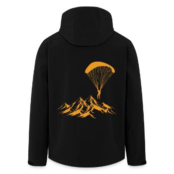 Skydive Paragliding - Recycelte Männer Softshell-Jacke von Stanley/Stella - Schwarz - Hinten - AI Model Male 185 light (185cm)
