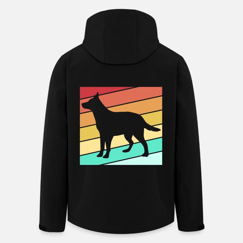 Bouvier australien chien - Veste softshell homme en polyester recyclé Stanley/Stella - noir
