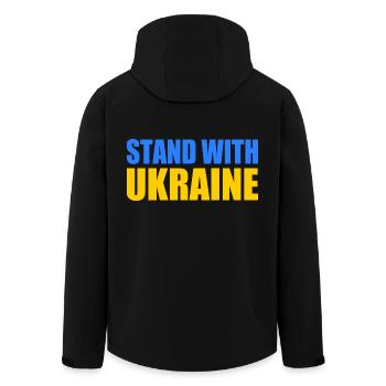 stand with ukraine - Men’s Recycled Softshell Jacket by Stanley/Stella - black - Back - AI Model Male 185 light (185cm)