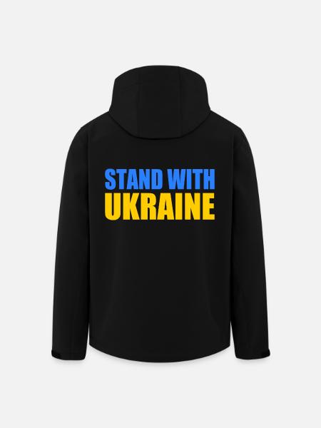 stand with ukraine - Men’s Recycled Softshell Jacket by Stanley/Stella - black