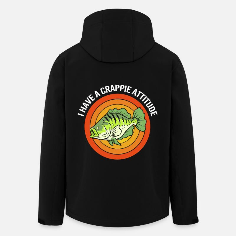 Perche, Marigane, Poisson, Poisson-lune - Veste softshell homme en polyester recyclé Stanley/Stella - noir