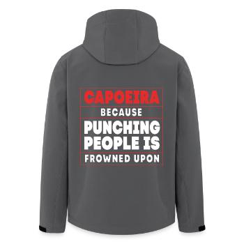 Capoeira - Men’s Recycled Softshell Jacket by Stanley/Stella - anthracite - Back - AI Model Male 185 light (185cm)