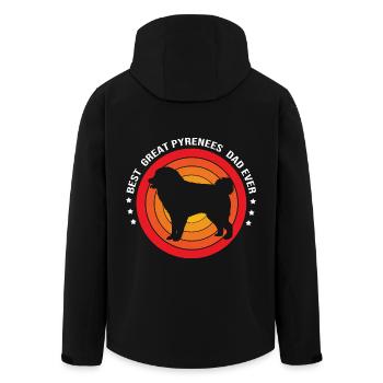 Pyrenäenhund - Recycelte Männer Softshell-Jacke von Stanley/Stella - Schwarz - Hinten - AI Model Male 185 light (185cm)