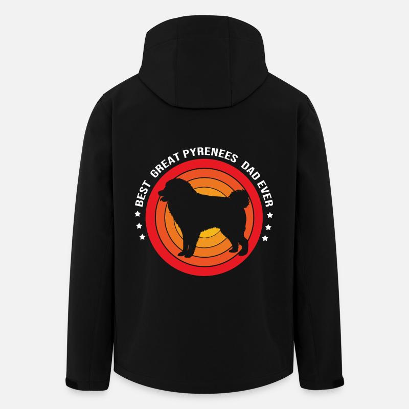 Chien des Pyrénées - Veste softshell homme en polyester recyclé Stanley/Stella - noir