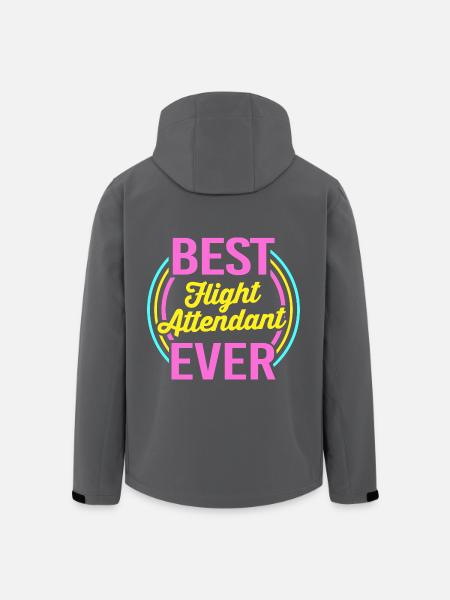 Flight Attendant Stewardess - Men’s Recycled Softshell Jacket by Stanley/Stella - black