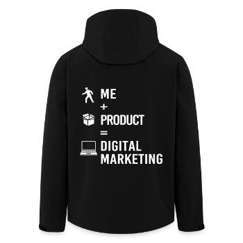 Marketing Manager - Recycelte Männer Softshell-Jacke von Stanley/Stella - Schwarz - Hinten - AI Model Male 185 light (185cm)