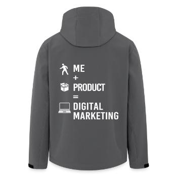 Marketing Manager - Men’s Recycled Softshell Jacket by Stanley/Stella - anthracite - Back - AI Model Male 185 light (185cm)