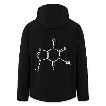 Chemie Wissenschaft Physik Labor Strukturformel - Recycelte Männer Softshell-Jacke von Stanley/Stella - Schwarz - Hinten - AI Model Male 185 light (185cm)