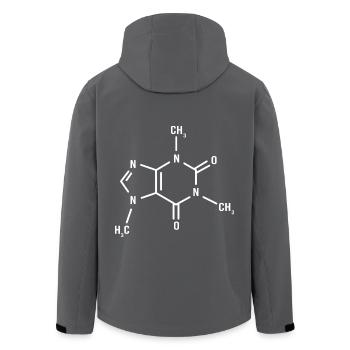 Chemie Wissenschaft Physik Labor Strukturformel - Recycelte Männer Softshell-Jacke von Stanley/Stella - Anthrazit - Hinten - AI Model Male 185 light (185cm)