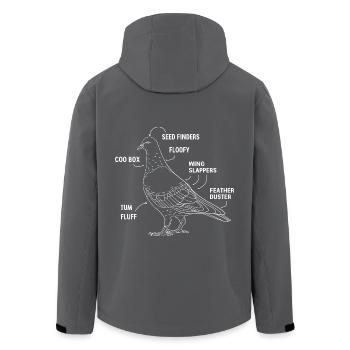 Pigeon Race Pigeon Pigeons - Veste softshell homme en polyester recyclé Stanley/Stella - noir - Dos - AI Model Male 185 light (185cm)