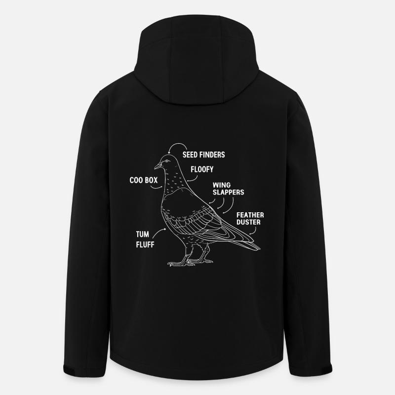 Pigeon Race Pigeon Pigeons - Veste softshell homme en polyester recyclé Stanley/Stella - noir