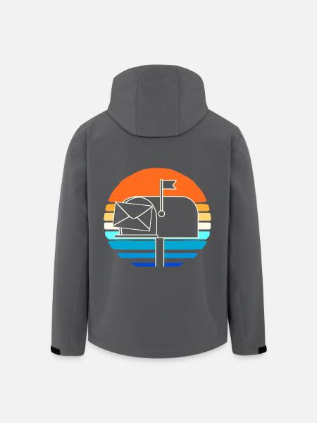 Cachet de la poste - Veste softshell homme en polyester recyclé Stanley/Stella - noir