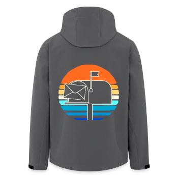 Post Poststempel - Recycelte Männer Softshell-Jacke von Stanley/Stella - Anthrazit - Hinten - AI Model Male 185 light (185cm)