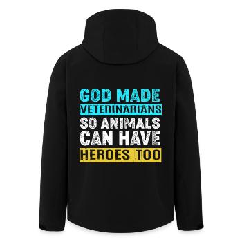 Veterinarian Veterinary Medicine Veterinarian - Men’s Recycled Softshell Jacket by Stanley/Stella - black - Back - AI Model Male 185 light (185cm)