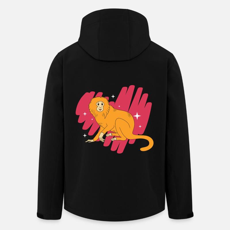Tamarin Affe - Recycelte Männer Softshell-Jacke von Stanley/Stella - Schwarz