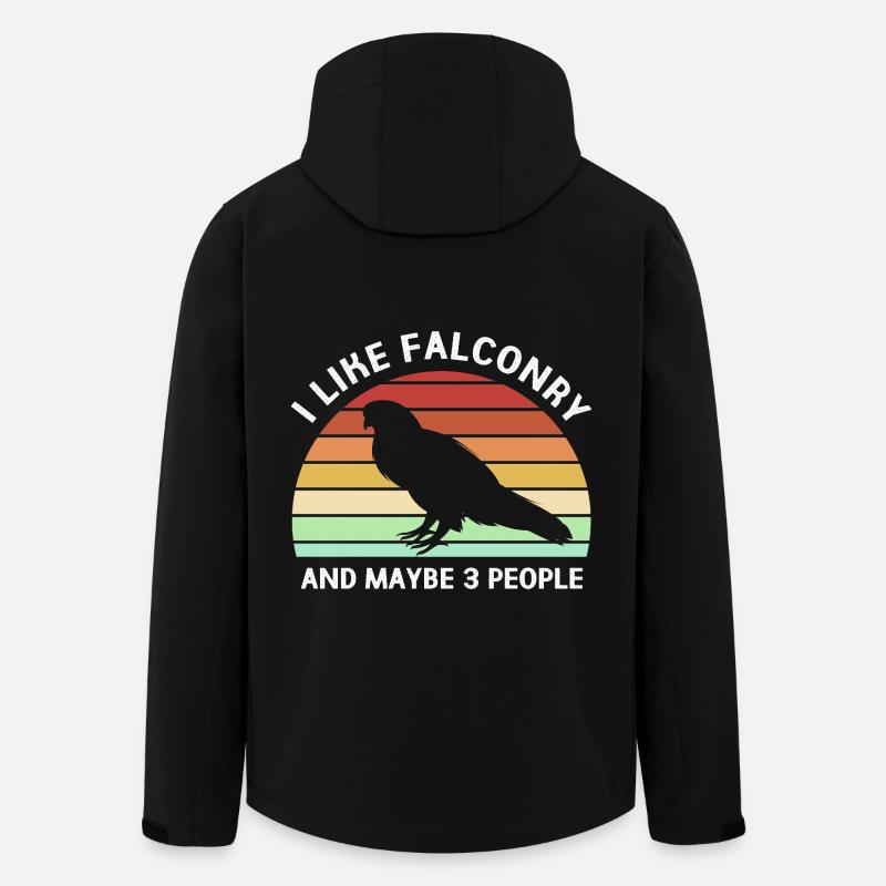 Falconry Chirp Falcon - Men’s Recycled Softshell Jacket by Stanley/Stella - black