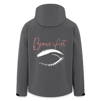 Microblading Make-up Kosmetik Kosmetikerin - Recycelte Männer Softshell-Jacke von Stanley/Stella - Anthrazit - Hinten - AI Model Male 185 light (185cm)