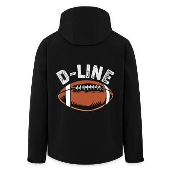 Joueur de ligne de football américain - Veste softshell homme en polyester recyclé Stanley/Stella - noir - Dos - AI Model Male 185 light (185cm)