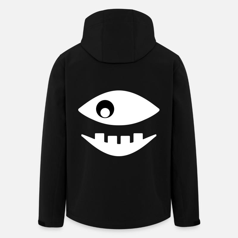 Fisch zeigt Zähne - Recycelte Männer Softshell-Jacke von Stanley/Stella - Schwarz