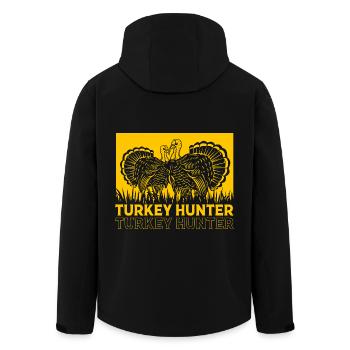 Thanksgiving Turquie Chasse à la dinde Thanksgiving - Veste softshell homme en polyester recyclé Stanley/Stella - noir - Dos - AI Model Male 185 light (185cm)