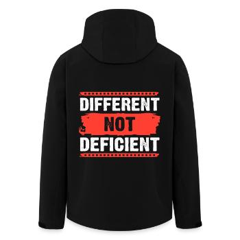 Autisme, Autiste, TDAH, Asperger, Neurodiversité - Veste softshell homme en polyester recyclé Stanley/Stella - noir - Dos - AI Model Male 185 light (185cm)