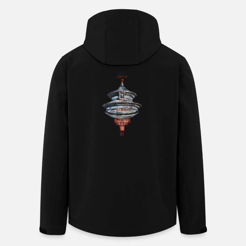 Chinesisch_Architektur dans le Himmelstempel_Qinian - Veste softshell homme en polyester recyclé Stanley/Stella - noir
