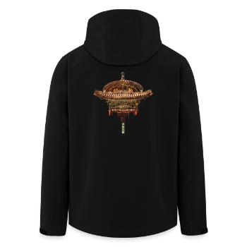 Chinesisch_Arch. Qianaqiu_Forbidden City 1536 - Men’s Recycled Softshell Jacket by Stanley/Stella - black - Back - AI Model Male 185 light (185cm)