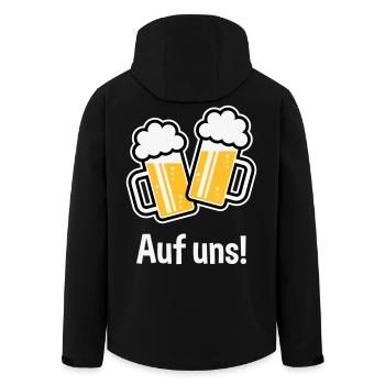 XEinHochAufUns (NEG / 3) - Recycelte Männer Softshell-Jacke von Stanley/Stella - Schwarz - Hinten - AI Model Male 185 light (185cm)