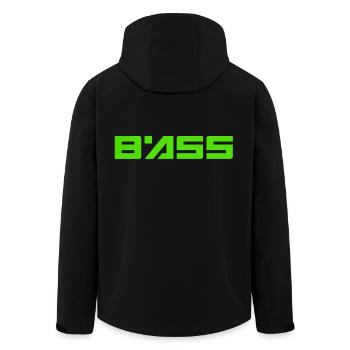 bass4 - Recycelte Männer Softshell-Jacke von Stanley/Stella - Schwarz - Hinten - AI Model Male 185 light (185cm)