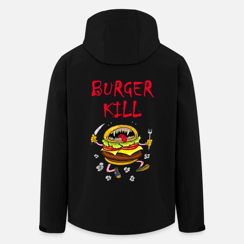Hamburger carnivore - Veste softshell homme en polyester recyclé Stanley/Stella - noir