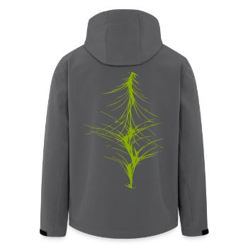 Abstraktes Bild / grün / Muster / Linie - Recycelte Männer Softshell-Jacke von Stanley/Stella - Schwarz - Hinten - AI Model Male 185 light (185cm)