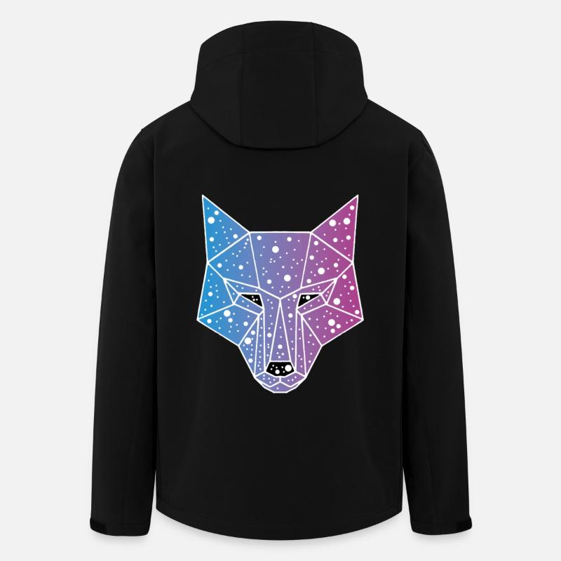 Galactic Wolf - Men’s Recycled Softshell Jacket by Stanley/Stella - black