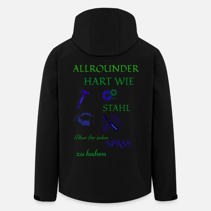 Handwerker Kaffee und Bier - Recycelte Männer Softshell-Jacke von Stanley/Stella - Schwarz