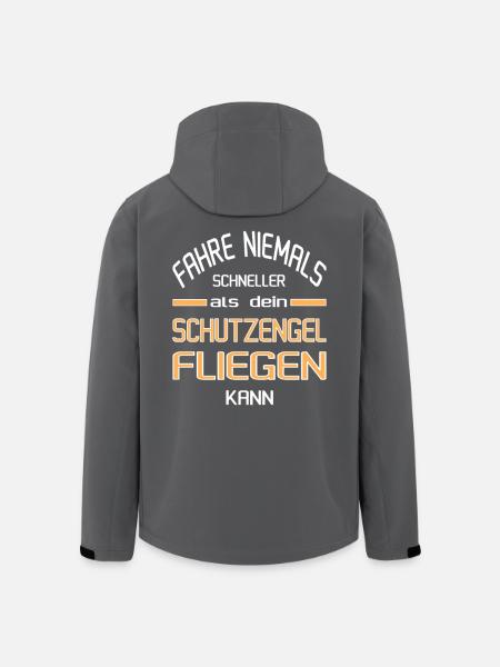 Schneller als dein Schutzengel - Recycelte Männer Softshell-Jacke von Stanley/Stella - Schwarz
