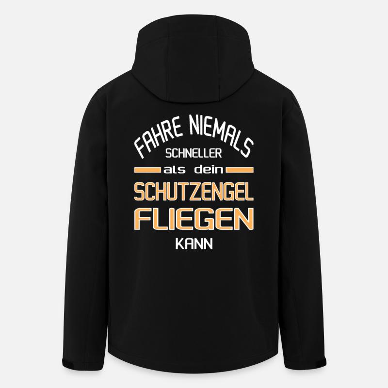 Schneller als dein Schutzengel - Recycelte Männer Softshell-Jacke von Stanley/Stella - Schwarz
