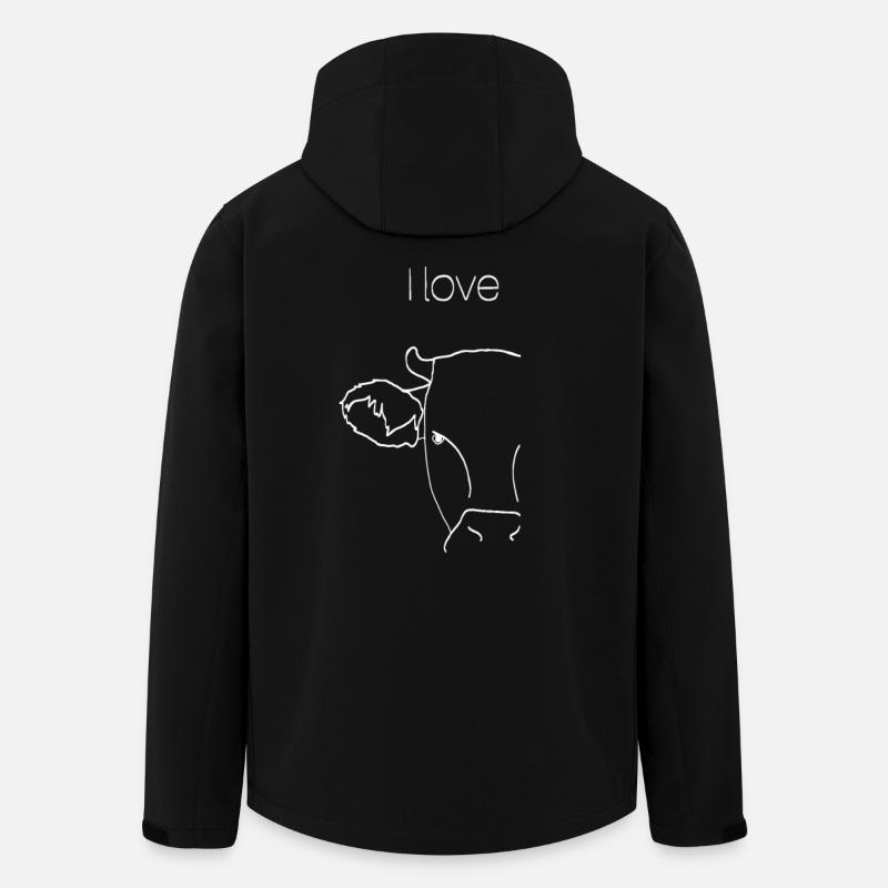 J'adore les vaches - Veste softshell homme en polyester recyclé Stanley/Stella - noir