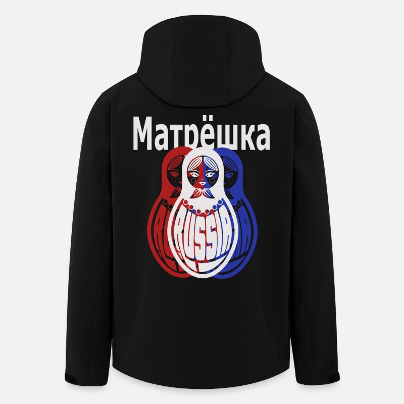 Matryoshka, Russian - Men’s Recycled Softshell Jacket by Stanley/Stella - black