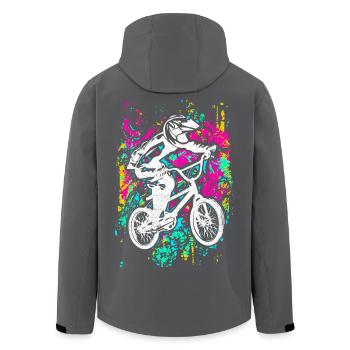 BMX Fahrrad | BMX Rad | Cooles BMX | BMX Geschenk - Recycelte Männer Softshell-Jacke von Stanley/Stella - Anthrazit - Hinten - AI Model Male 185 light (185cm)