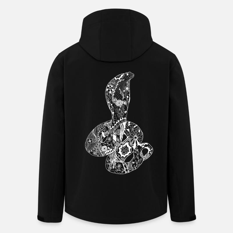 Patchwork Cobra - Recycelte Männer Softshell-Jacke von Stanley/Stella - Schwarz