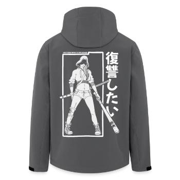 Victoria wants revenge - Men’s Recycled Softshell Jacket by Stanley/Stella - black - Back - AI Model Male 185 light (185cm)