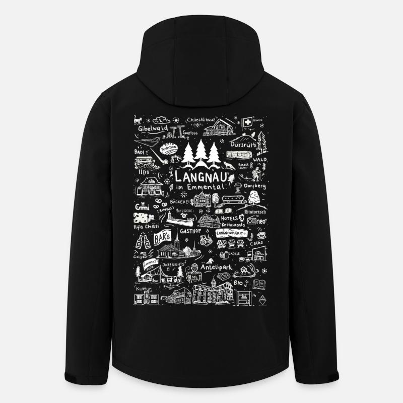 La vie de Langnau - Veste softshell homme en polyester recyclé Stanley/Stella - noir