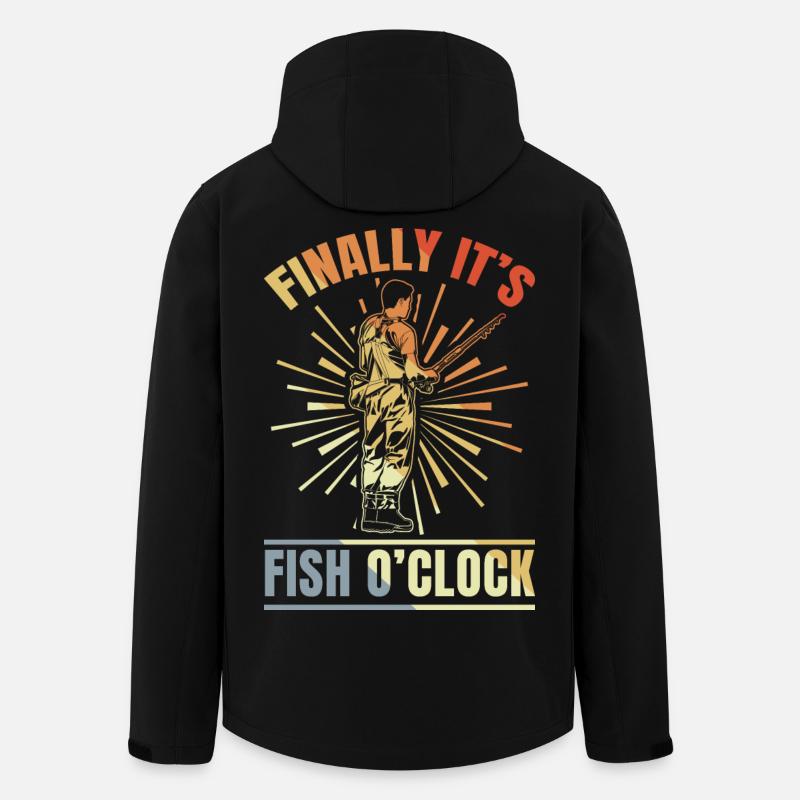 Finally It's Fish Clock - Men’s Recycled Softshell Jacket by Stanley/Stella - black