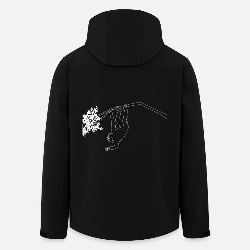 Monkey lineart - Men’s Recycled Softshell Jacket by Stanley/Stella - black