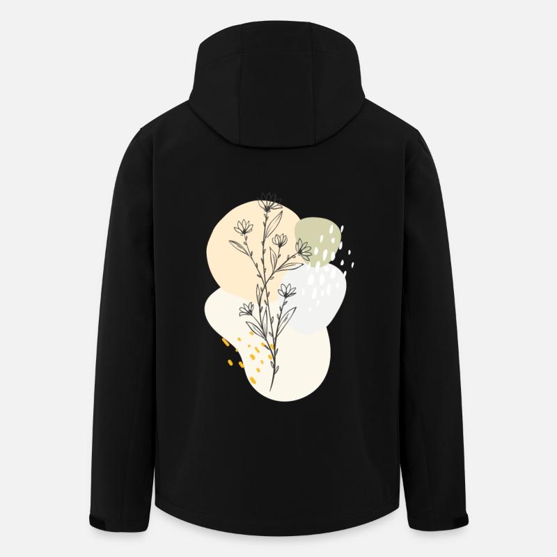 floral design - Recycelte Männer Softshell-Jacke von Stanley/Stella - Schwarz