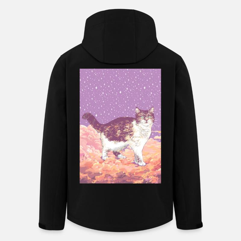 CHAT NUAGE - Veste softshell homme en polyester recyclé Stanley/Stella - noir