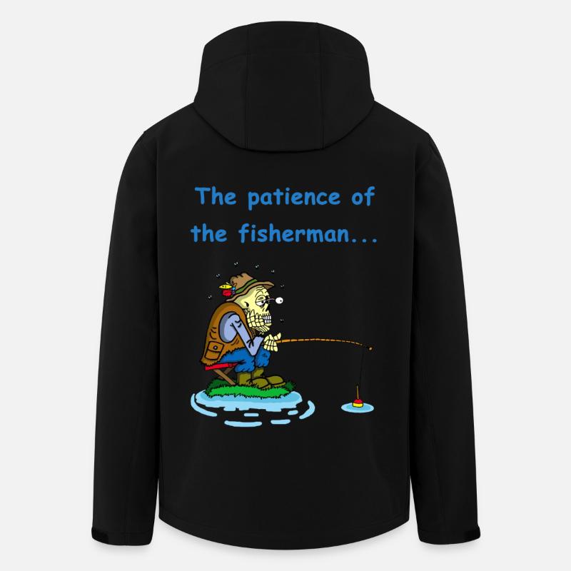 La patience du pêcheur - Veste softshell homme en polyester recyclé Stanley/Stella - noir